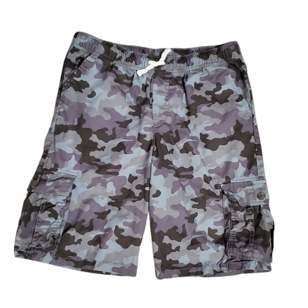Cat & Jack Youth Boy's Camouflage Cargo Pull On Shorts XL 16